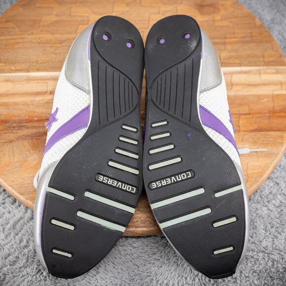 CONVERSE RETRO ONE STAR RUNNING SHOES PURPLE-SILVER-WHITE WOMEN'S SIZE 10 - Picture 7 of 7